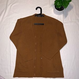 Vintage brown knit cardigan